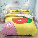 Tekikate Multikas 3-osaline komplekt Barbapapa Lastele Armas Pol&uuml;ester Pehme Hingav Tekk Animatsioon Voodipesu 140x210cm