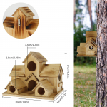 Puidust orava s&ouml;&ouml;gimaja v&auml;litingimustesse Puidust chipmungi s&ouml;&ouml;gimaja maisi p&auml;hklite jaoks Vastupidav karp Lihtne t&auml;ita eemaldatava esipaneeliga