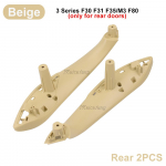Auto Interior Door Carbon Fiber Color Pull Handle ide Trim Fiit For 2013-2018 BMW F30 F31 F32 F33 F34 F35 F36 F80 F82 F83 Beige-2pcs-Rear