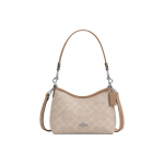 COACH Laurel 19 h&otilde;bedane metallist riistvara kaetud l&otilde;uend k&auml;es kantav messenger kott v&auml;ike naiselik stiil beež Bonus Set (Gift Box+Hanging Accessories) beež