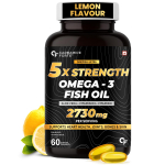 Carbamide Forte 5x Tugevus Oomega-3 Kala&otilde;li Kapslid 2730mg S&uuml;dame, Aju, Naha ja &Uuml;ldise Tervise jaoks (60 pehmet kapslit)