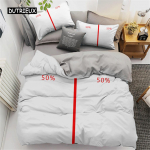 Paaridele Kaasaegne Tekikott Queen 220x240 260x240 Kroon Voodipesukomplekt Must Valge Voodikate Kahele Voodile 2 tk T&auml;iskasvanute Magamistoakomplekt EU Single(135*200cm)3pcs