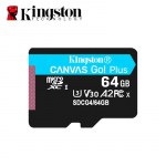 Kingston 128GB 200MB/s micro SD 256GB Class 10 UHS-I U3 V30 A2 64GB 512GB TF-kaardi m&auml;lukaart SDXC Canvas Go Plus SD-kaart DJI droonidele/spordikaameratele 【64GB】