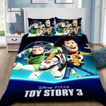 3D prinditud Toy Story Buzz Lightyear voodipesukomplekt T&uuml;drukud T&auml;iskasvanud &Uuml;heinimese Twin Queen Suurus Tekikott Padjap&uuml;&uuml;r Voodipesu EU Single(135*200cm)3pcs