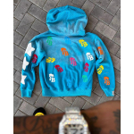 ZYLLO Y2K Trendikas T&auml;hemuster L&otilde;tv Vabaaja Mugav Kapuutsiga T&otilde;mblukuga Retro Huppari Jakk Topp Unisex S