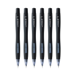 uni-ball Shalaku 0.7mm Mehaaniline pliiats Pakk 1 x 6 tk Must korpus K&uuml;lgmine kl&otilde;pskinnitus Kooli Kontori Kirjutamiseks