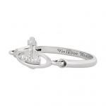 Vivienne Westwood Vendome 3D Kahepoolne Saturn 925 H&otilde;bedast S&otilde;rmus Unisex s&otilde;rmus 6404001101P019P019 Box,L