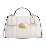 Coach Eliza 27 tepitud logoga Napa nahast &otilde;lakott-tote suur naiste k&auml;ekott kuldne kriit CY664-IMCHK Basic Set (Bag+Dust Bag)
