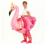Flamingo t&auml;ispuhutav kost&uuml;&uuml;m, t&auml;iskasvanutele 150-190cm roosa