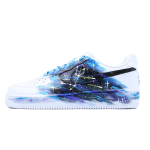 Nike Air Force 1 Sparkling Stars Slip Resistant Low top Skateboard Shoes Unisex White Blue CW2288-111(Team779- ) 42 blue