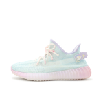Adidas Originals Yeezy Boost 350 V2 Ice Cream Waterproof Low top Casual Shoes Unisex Ice Blue Pink HQ6316(Team186-) 36⅔