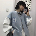 Mehed Naised Mood Tide Br&auml;ndi kapuutsid Jacketamerican Retro pesapalli lahtine jakk Meeste moodne &uuml;hev&auml;rviline &uuml;laosa lahtine suures suuruses jope M taevasinine v&auml;rv