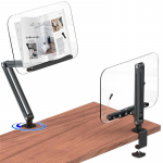 Hea laualamp-raamaturiiul lugemiseks, ergonoomiline disain, reguleeritav k&otilde;rgus kuni 50 cm p&ouml;&ouml;rleva alusega, kokaraamaturiiul