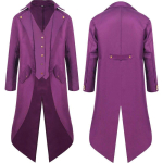Keskaegne Retro Ametlik Kleit Aur Tuxedo Meeste V&otilde;lts Kaks T&uuml;kki Esitluskleit Maagik Lavaesituse Tutcoat Purple Children145 blue