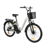 TTGO C2PRO Valge/Must/H&otilde;bedane 250W Mootoriv&otilde;imsus 36V18AH Eemaldatav Aku 26 * 1.95-tolline Rehv 7-k&auml;iguline Linna-Tee Mugav Elektrijalgratas valge