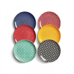 Taldrik - DOWAN - Keraamilised &otilde;htus&ouml;&ouml;gitaldrikud - 21,6 cm - Mitmev&auml;rviline - 6 tk puhas