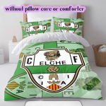Elche CF jalgpallimustriga voodipesu, Tekikomplekt Tekikott Padjap&uuml;&uuml;r Kodu S&uuml;nnip&auml;evakingitus (1*tekkikott+2*padjap&uuml;&uuml;r, ilma t&auml;idiseta) 135x200cm