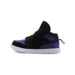 Jordan Access Air Basketball Shoes Slip Resistant Cushioning Abrasion Resistant Mid top Toddler Shoes Black Purple AV7944-005 22 black