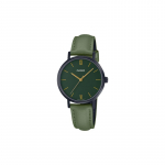 Casio STANDARD Seeria Lihtne Mood Veekindel Kvartsmehhanism Nahkrihm Jaapani ja Korea Kell Naiste Kell Roheline Tihv LTP-VT02BL-3A roheline