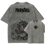 Natsu Tr&uuml;kiga T-s&auml;rk Anime Fairy Tail R&otilde;ivad Mehed Naised L&uuml;hikeste Varrukatega T-s&auml;rgid Pestud Puuvillane T-s&auml;rk Harajuku Mehelik Vintage Topid S