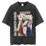 Gintama Manga Graafiline T-s&auml;rk Sakata Gintoki Tr&uuml;kitud T-s&auml;rk Vintage Pesitud &Uuml;legabariidiline T-s&auml;rk Meeste R&otilde;ivad L&uuml;hikeste Varrukatega T-s&auml;rgid S