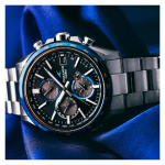 CASIO OCEANUS seeria - ketas multifunktsionaalse osutiga seeria 100 meetrit veekindel Kvarts titaanist rihm meeste k&auml;ekell must sihverplaat OCW-T4000D-1AJF must