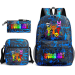 Anime Multikakott Sprunki Suure Mahutavusega Algkooli &Otilde;pilase Koolikott Kotipliiatsikarp three-piece set