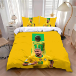 Voodipesukomplekt Kuum Jalgpall N-NeymarS Magamistoa Kaunistus Laste &Uuml;hekohaline Kahekohaline Suur Suurus Tekikoti Komplekt T&auml;iskasvanud Poistele T&uuml;drukutele 135x200cm yellow