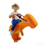 Laste t&auml;ispuhutav dinosauruskost&uuml;&uuml;m - L&otilde;bus peotarvik ja dekoratsioon Child 80-110CM orange