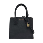 [Kasutatud] MK Mercer Prantsuse Minimalistlik Lukk &Uuml;hev&auml;rviline Commuter Nahast Crossbody Totes Kott - V&auml;ga Hea #N1D109 ONE SIZE black
