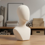Juuksepikenduste n&auml;idapea S&otilde;braliku pinnaga mannekeen Cosplayi stiliseerimiseks M&uuml;tsikuju Linen with Bust white