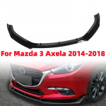 Auto esipamperi huulkerekomplekt Alumine splitterkerekomplekt Mazda 3 Axela 2014-2018 jaoks L&auml;ikiv must