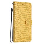 Nahast Klapprahakott Kaarditasku &Uuml;mbris IPhone Air 17 16 E 15 14 13 11 Pro Max Plus 12 Mini 17E 16E jaoks Krokodillimustriline Telefoni Kate iPhone 14 Plus kollane