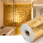 3D isekleepuvad metallikmosaiikseinapaneelid Veekindlad koori ja kleebi plaadid Elutoa K&ouml;&ouml;gi taustaseina dekoratsioon DIY kodu renoveerimine 40cm* 3m kuld