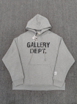 Ameerika trendikas br&auml;nd GALLERY DEPT suurte t&auml;htedega LOGO tr&uuml;kitud kapuutsiga hip-hop meeste ja naiste vabaaja kampsun laos S gray