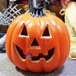 Hiiglaslik Halloweeni Jack-o'-Lantern K&otilde;rvits Suur Plastikust Rekvisiit Peodekoratsioon black