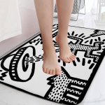K-Keith Harings 100% Kuum P&otilde;randamatt INS Stiilis Pehme Magamistoa P&otilde;rand Maja Pesuruumimatt Libisemisvastane Kodumajapidamise Vaibad 80cm x 120cm