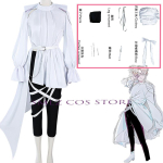 Anime AlienStage R5 Cosplay Luka Cosplay Kost&uuml;&uuml;m Meeste Lavaesinemine Valge &Uuml;htne &Uuml;likond Halloweeni Peo R&otilde;ivastus Luka Parukale XXXL gray
