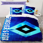 Hamburger SV Mustriga Voodipesu, Tekikomplekt Tekikate Padjap&uuml;&uuml;r Kodu S&uuml;nnip&auml;evakingitus(1 * tekikott + 2 * padjap&uuml;&uuml;ri, ilma s&uuml;damikuta)_lx 200x220cm