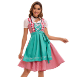 Baieri Oktoberfest Traditsiooniline Kost&uuml;&uuml;mikleit, S-5XL, Suurus Lisaks Retro Teenijat&uuml;druku Seelik L brown
