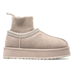 Kootud puuvillased kingad lumeks s&uuml;gis-talvised saapad sametist termilised sokid paksude talladega talvesaapad 40 beige