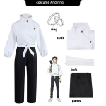 Anime Jujutsu Kaisen Yuta Okkotsu Cosplay Kost&uuml;&uuml;m Meeste Kost&uuml;&uuml;mi Komplekt S&Other white