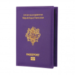 Kaasaskantav passi panga krediitkaardi dokumendikaane &uuml;mbris, reisikaitse lilla