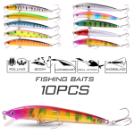 SOUGAYILANG 10 tk 12,3 cm 10G Bait Minnow kalap&uuml;&uuml;gi landid Hard Baits Kit Bass Forell Crankbaits Jerkbaits kalap&uuml;&uuml;gi landid 10pcs