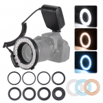 HD-130 makro LED-r&otilde;ngasv&auml;lklamp LCD-ekraan 3000-15000K GN46 v&otilde;imsus
