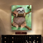 5D DIY teemantmaal  Young Sloth Baby  Teemanttikandid Ristpistes Mosaiikmaal 20X30CM