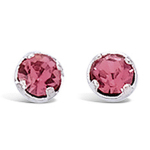 Les Tr&eacute;sors De Lily [B7604] - Brillants Rose Argent rhodi&eacute; - 4 mm Heleroosa