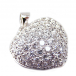 Les Tr&eacute;sors De Lily [F6334] - Pendentif Argent 'Love Divine' Blanc rhodi&eacute; - 20x22 mm valge