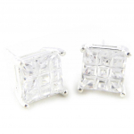 Les Tr&eacute;sors De Lily [G1954] - Boucles Argent 'Cristal' Blanc 9 mm valge