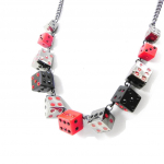 NOA [I2241] - Collier Cr&eacute;ateur 'Sissi' rouge punane